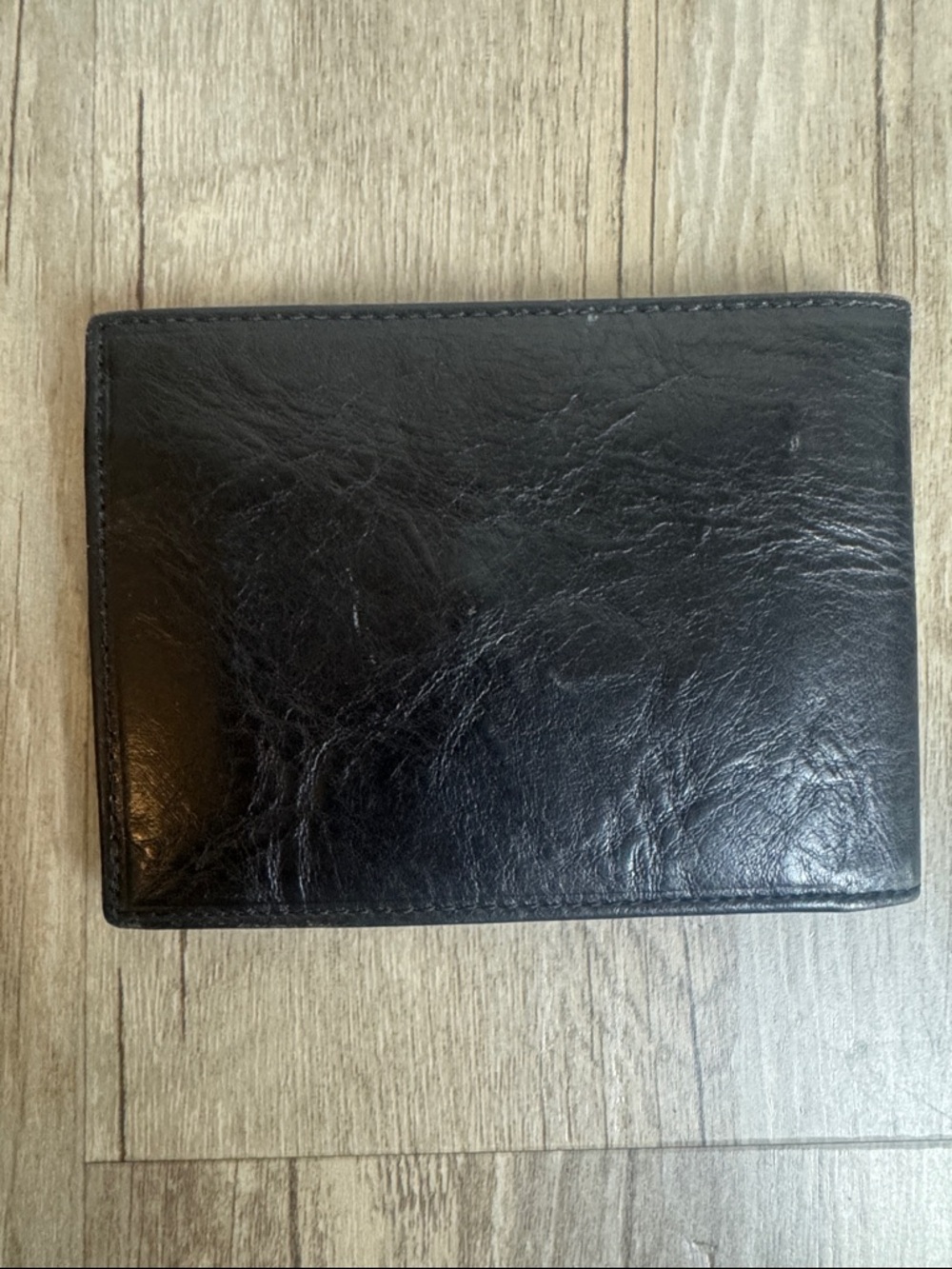 Ponte Vecchio Black Leather Bifold Wallet Italian Classic Men's Wallet - Picture 7 of 8